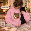 Book Lover Gifts, Dog Lover Gifts, Custom Pet Gifts, Personalized Pet Gifts- Halloween Ghost Reading Books With Black Cat Unisex Hoodie