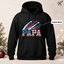 Proud Dad Grandpa Nation Flag American 250th Anniversary - Personalized Shirt - Gift For Dad, Grandpa, Celebrating 250 Years Of Freedom