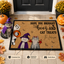 Hope You Brought Boos and Cat Treats Personalized Halloween Cat Doormat