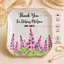 Personalized birth flower jewelry dish with custom name, quote and floral design