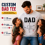 Personalized Dad Fist Bump Shirt – Custom Father & Kids Names Gift for Dad, Father's Day Personalized T-Shirt
