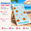 Personalized Floral Beach Towel for Girls – Custom Name Summer Towel with Smiley Daisy Pattern, Soft Oversized Pool & Beach Towel