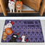Personalized Cat Doormat, Custom Cat Welcome Mat with Family Name, Halloween Cat Doormat, Gift for Cat Lovers