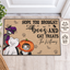 Cat Welcome Mat, Funny Cat Doormat, Personalized Halloween Cat Doormat – Boos & Cat Treats