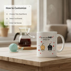 Cat We Love You Dad/Mom - Personalized Mug White