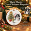 Personalized Pet Christmas Ornament – Custom Watercolor Dog & Cat Portrait Ceramic Ornament, Christmas Tree Design