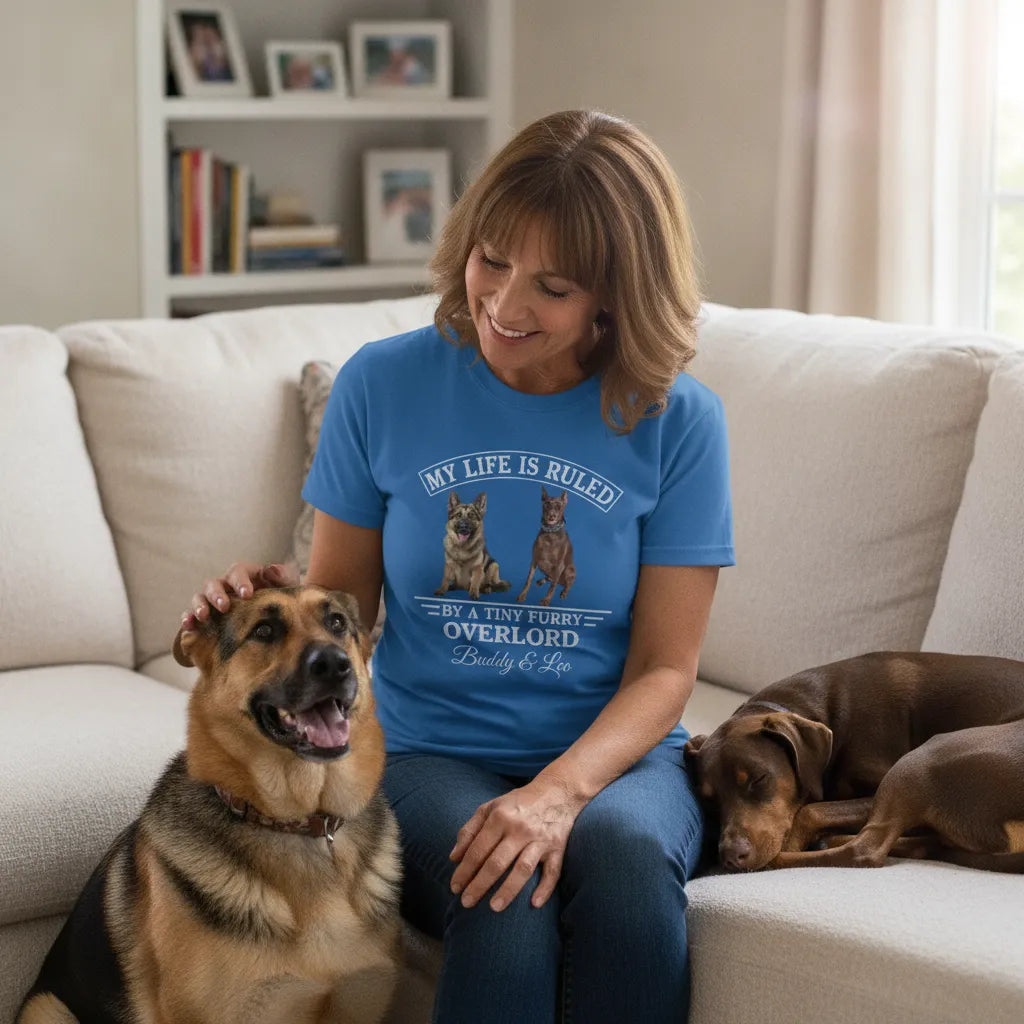 Personalized Pet Photo, Quote & Name Unisex T-Shirt – Custom 1–5 Dog or Cat Images Gift