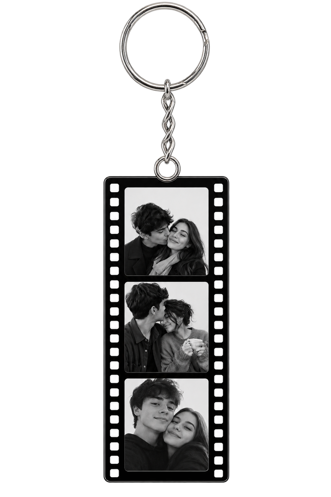 Custom Double-Sided Acrylic Photo Booth Keychain Main Image
