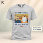 Perfect Gift for Cat Dads - Custom Cat Fist Bump - Personalized Shirt - Perfect Gift for Cat Dads