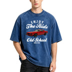 Personalized Car Photo Vintage T-Shirt – Custom Car Graphic Tee, Enjoy The Ride Gift for Car Lovers