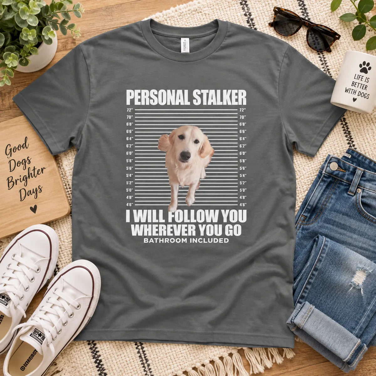 Custom Pet Shirt – Personal Stalker T-Shirt, Personalized Pet Photo Tee, Funny Gift for Pet Lovers