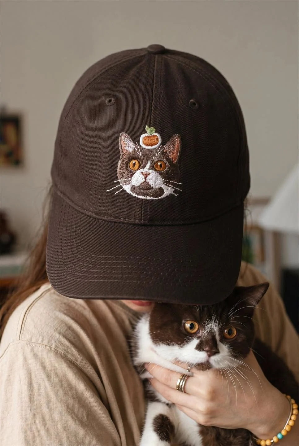 Custom Pet Embroidered Cap, Gift For Pet Lovers