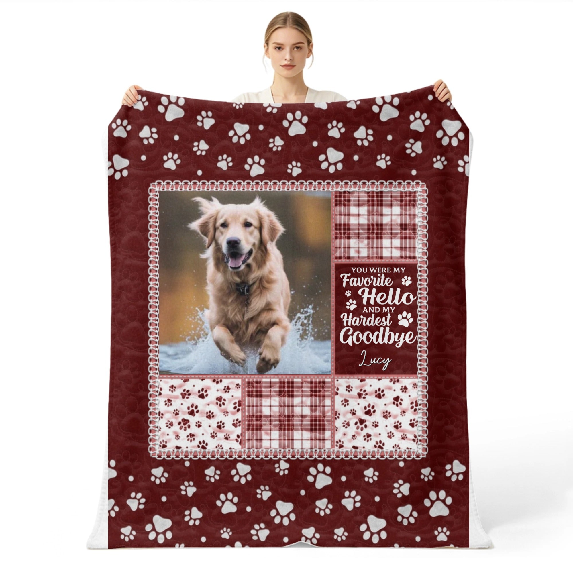 Personalized Pet Christmas Memorial Sympathy Gifts For Dogs, Cats - Your Paw Prints Are Etched In My Heart