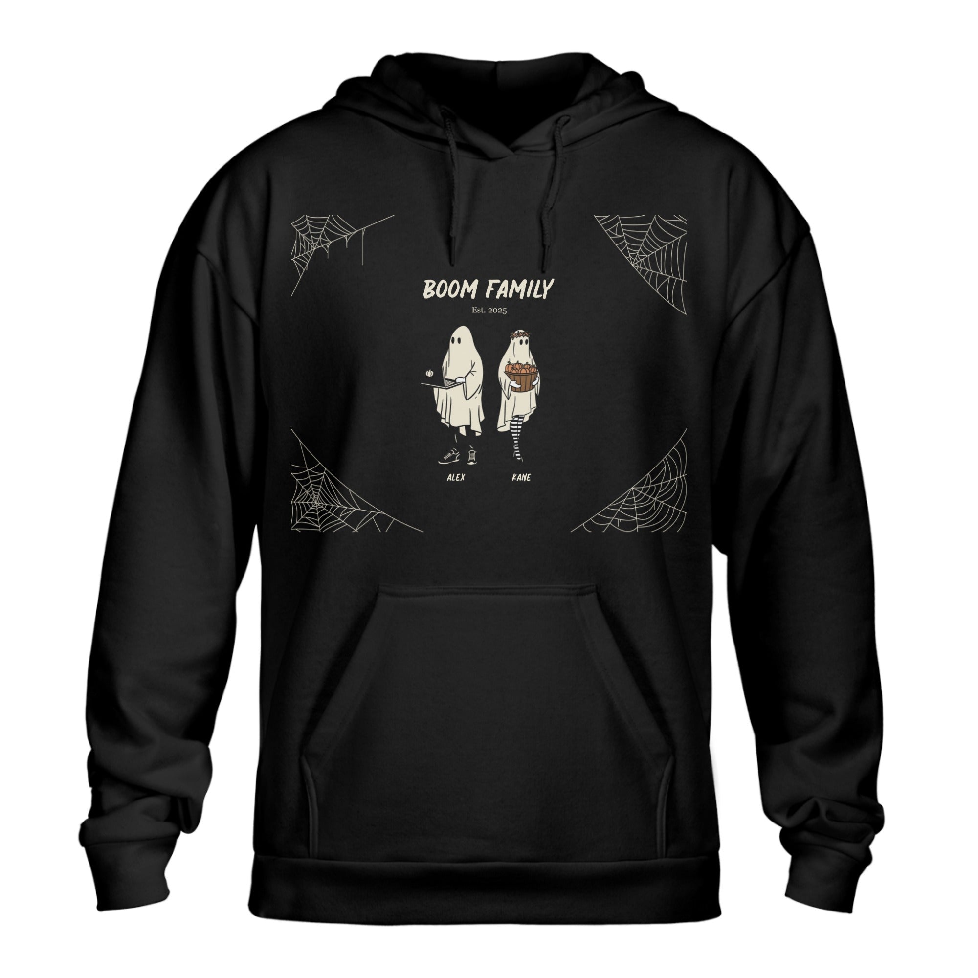 Personalized Ghost Family Hoodie – Custom Halloween Family Hoodie