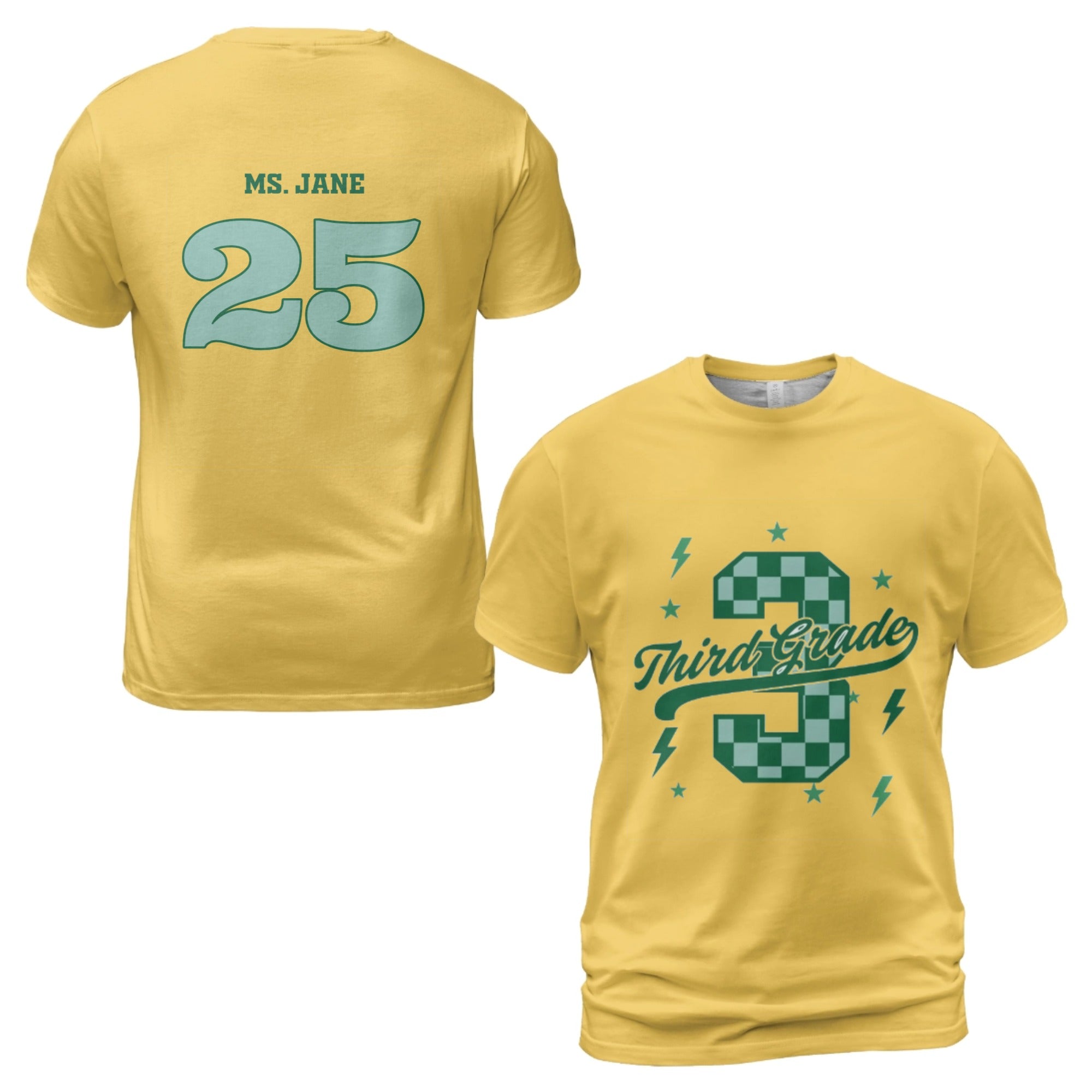 Personalized Teacher T-Shirt, Custom Grade & Name, Back To School Gift