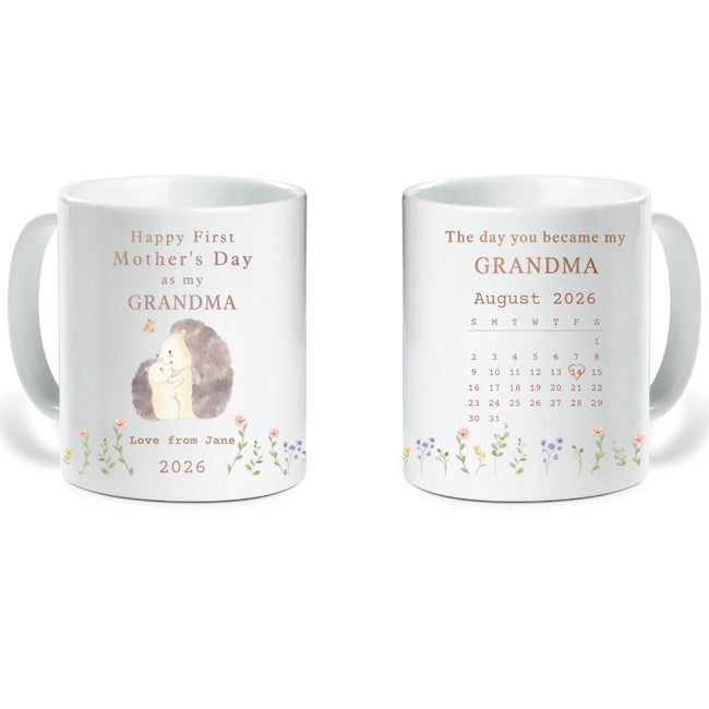 Happy 1st Mother's Day As My Grandma Mommy Auntie Calendar Keepsake Personalized Mug Main Image