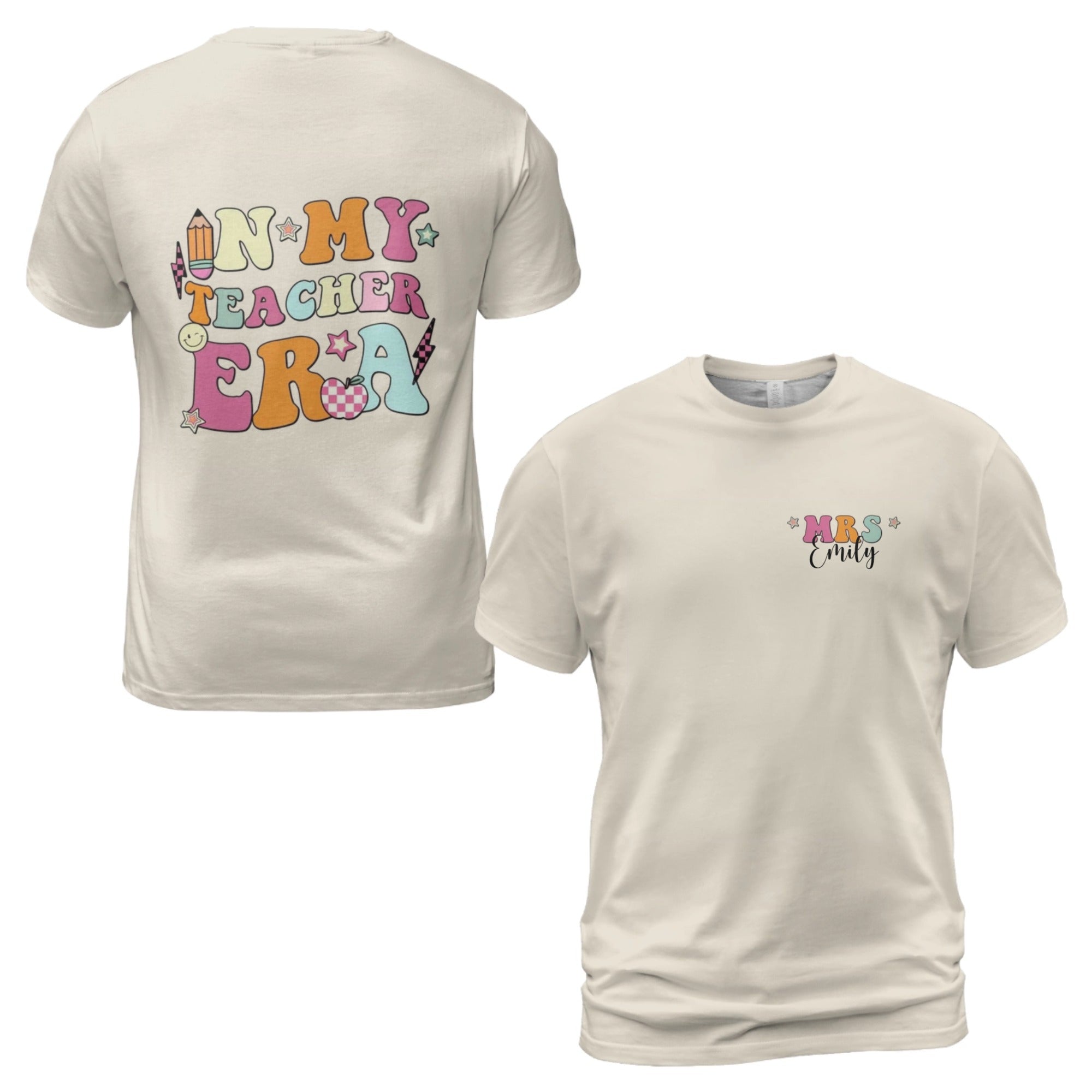 In My Teacher Era Gift For Teacher Personalized Double Sided T-Shirt