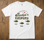 Grandpa‘s Keepers Camouflage Pattern Fishing - Personalized Shirt - Gift For Grandpa, Dad