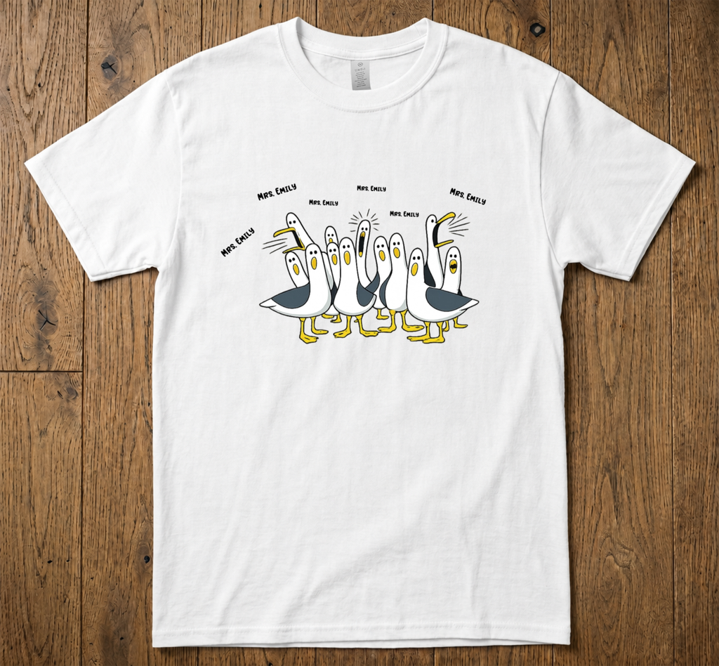 Funny Seagulls Calling Name - Personalized Shirt - Funny Gift For Teachers, Appreciation Gift