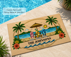 Custom Poolside Shaped Doormat - Personalized Summer Vacation And Travel Gifts For Mom, Dad, Brother, Sister, Kids - Endless Summer