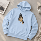 Behind The Scratch Personalized Pet Photo Unisex Hoodie – Custom Dog Cat Image, Name & Font Gift