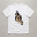 Behind The Scratch Personalized Pet Photo Unisex T-Shirt – Custom Dog Cat Image, Name & Font Gift