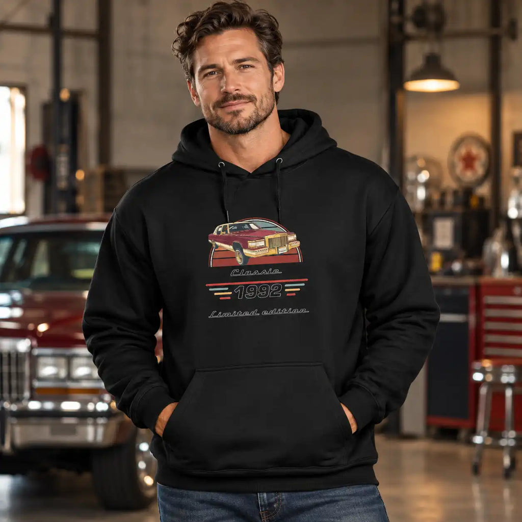 Custom Car Hoodie with Your Photo, Year & Text – Personalized Gift for Dad and Car Lovers
