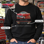 Custom Car Sweatshirt with Your Photo, Year & Text – Personalized Gift for Dad and Car Lovers
