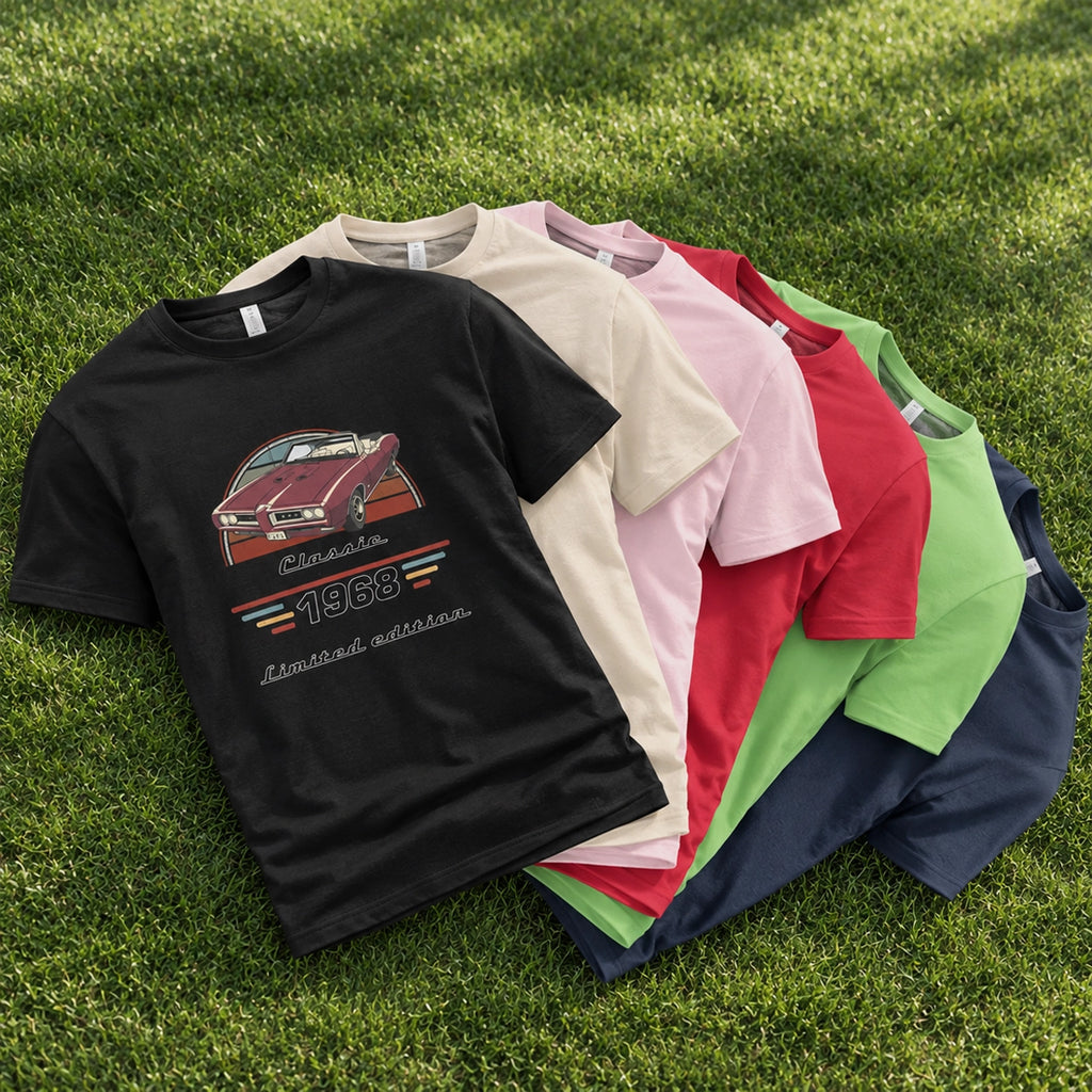 Custom Car T-Shirt with Your Photo, Year & Text – Personalized Gift for Car Lovers