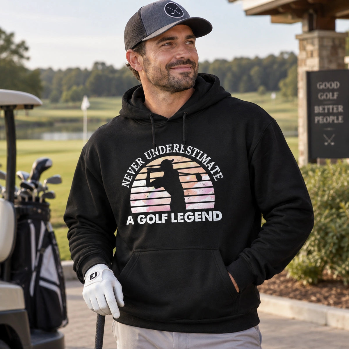 Custom Golf Hoodie, Personalized Golf Gift, Golf Gifts for Men, Golf Lover Gift, Golf Dad Gift