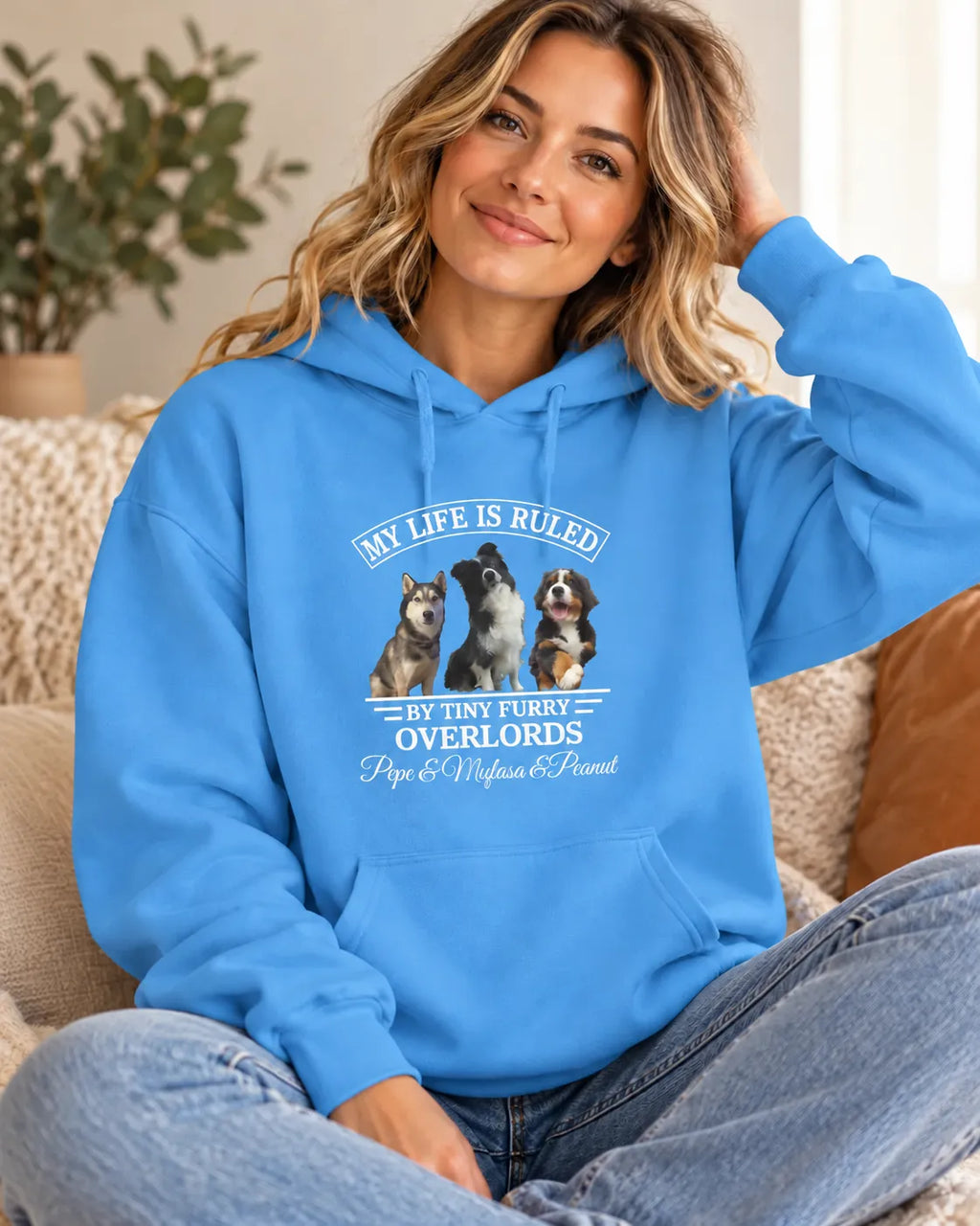Custom Pet Hoodie – Personalized Dog & Cat Photo Hoodie, My Life Is Ru ...