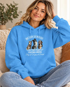 Custom Pet Hoodie – Personalized Dog & Cat Photo Hoodie, My Life Is Ruled By Design, Custom Names & Quote, Gift for Pet Lovers