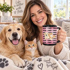 Custom Photo Mug – Personalized Pet Portrait & Name, Watercolor Style, 15oz Ceramic Mug, Gift for Pet Lovers
