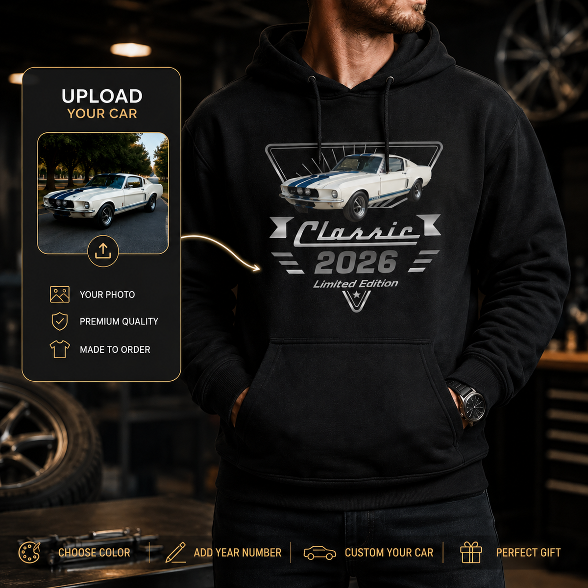 Custom Your Car Limited Edition - Personalized Hoodie