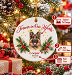Pet Memorial Christmas Ornament from Photo, Personalized Dog Cat Loss Ornament with Name, Custom Watercolor Style Sympathy Gift