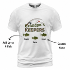 Grandpa‘s Keepers Camouflage Pattern Fishing - Personalized Shirt - Gift For Grandpa, Dad