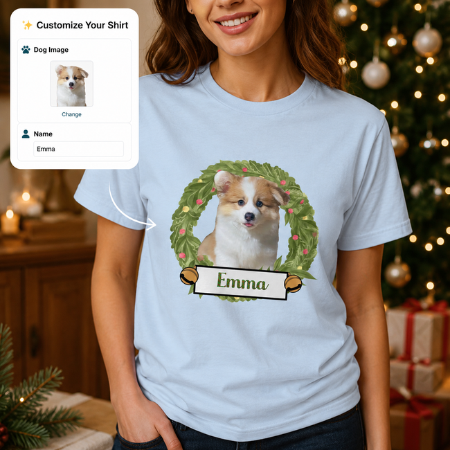 Have A Jolly Christmas Custom Family T-Shirt - Personalized Holiday Graphic Tee Hover Image
