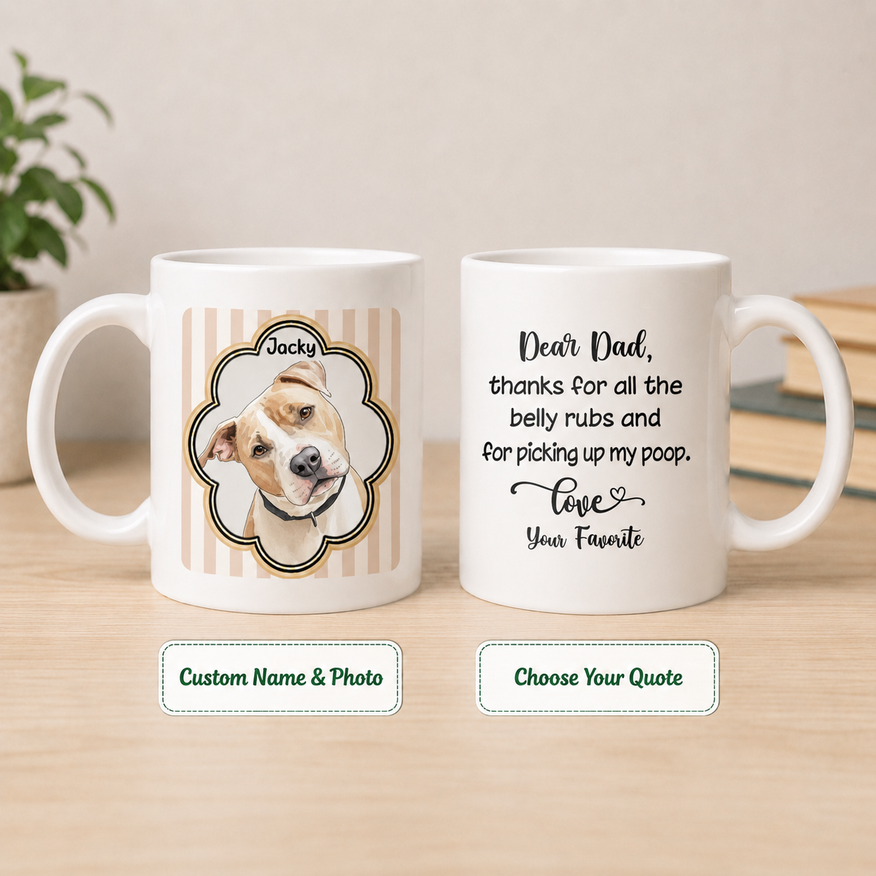 Custom Photo Colored Pencil Sketch Dog Cat Pet Portrait - Personalized Mug