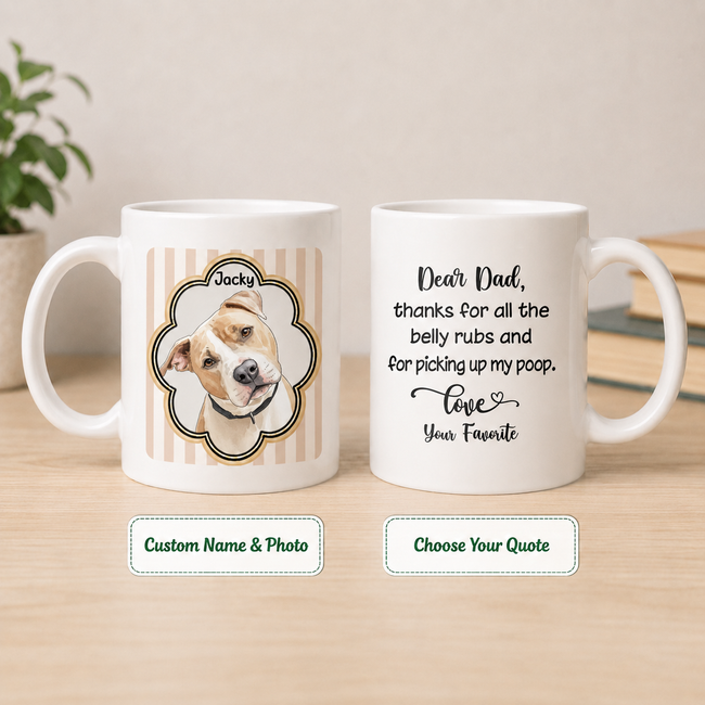 Custom Photo Colored Pencil Sketch Dog Cat Pet Portrait - Personalized Mug Hover Image