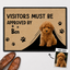 Custom Photo Visitors Must Be Approved By This Dog - Personalized Doormat