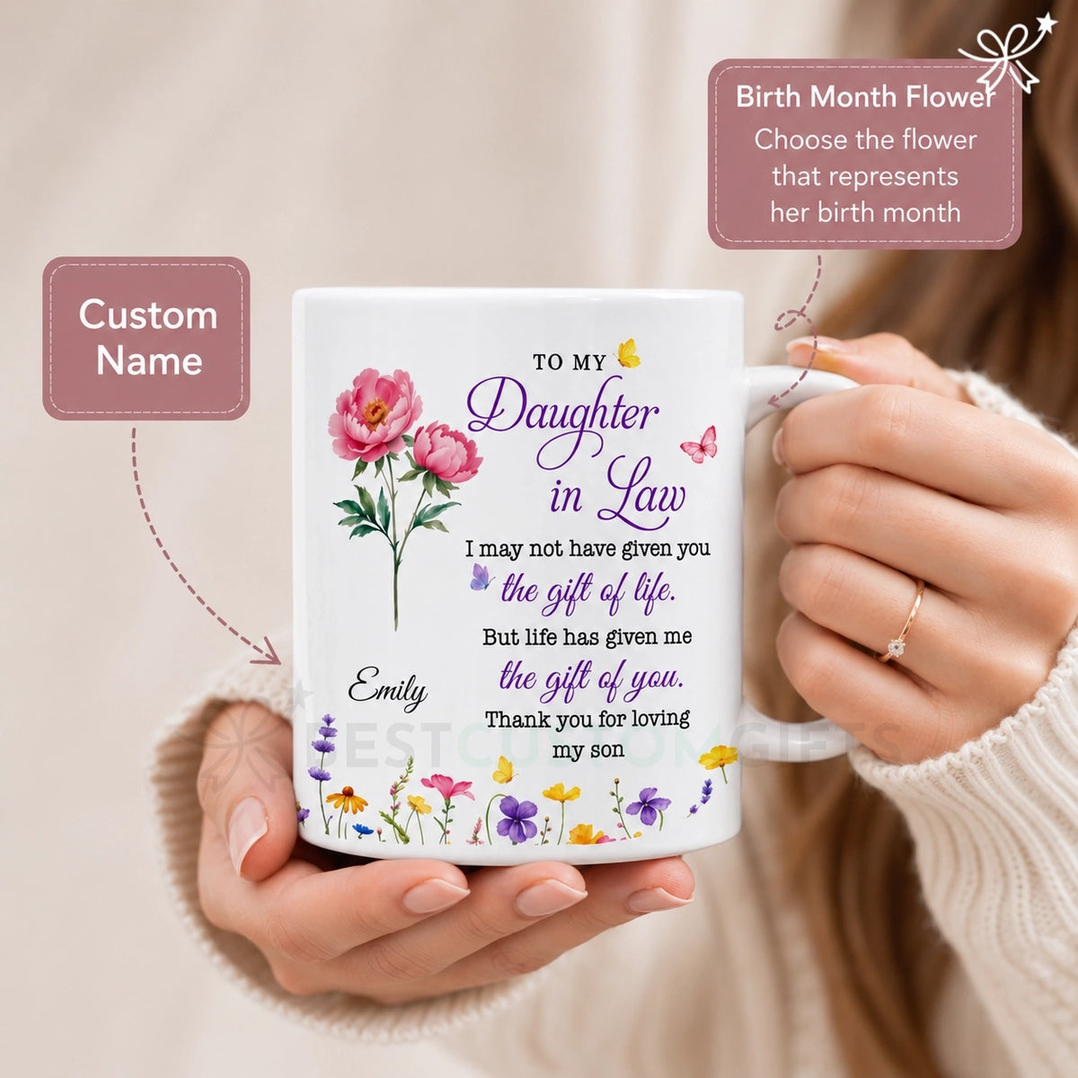 To My Daughter In Law Gift, Coffee Mug, Gift For Daughter-in-law Lovers
