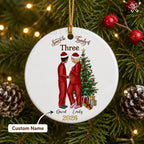 Soon to be Family of 3 Christmas Ornament, Personalized Pregnancy Ornament, Baby Announcement Ornament, Expecting Parents Gift
