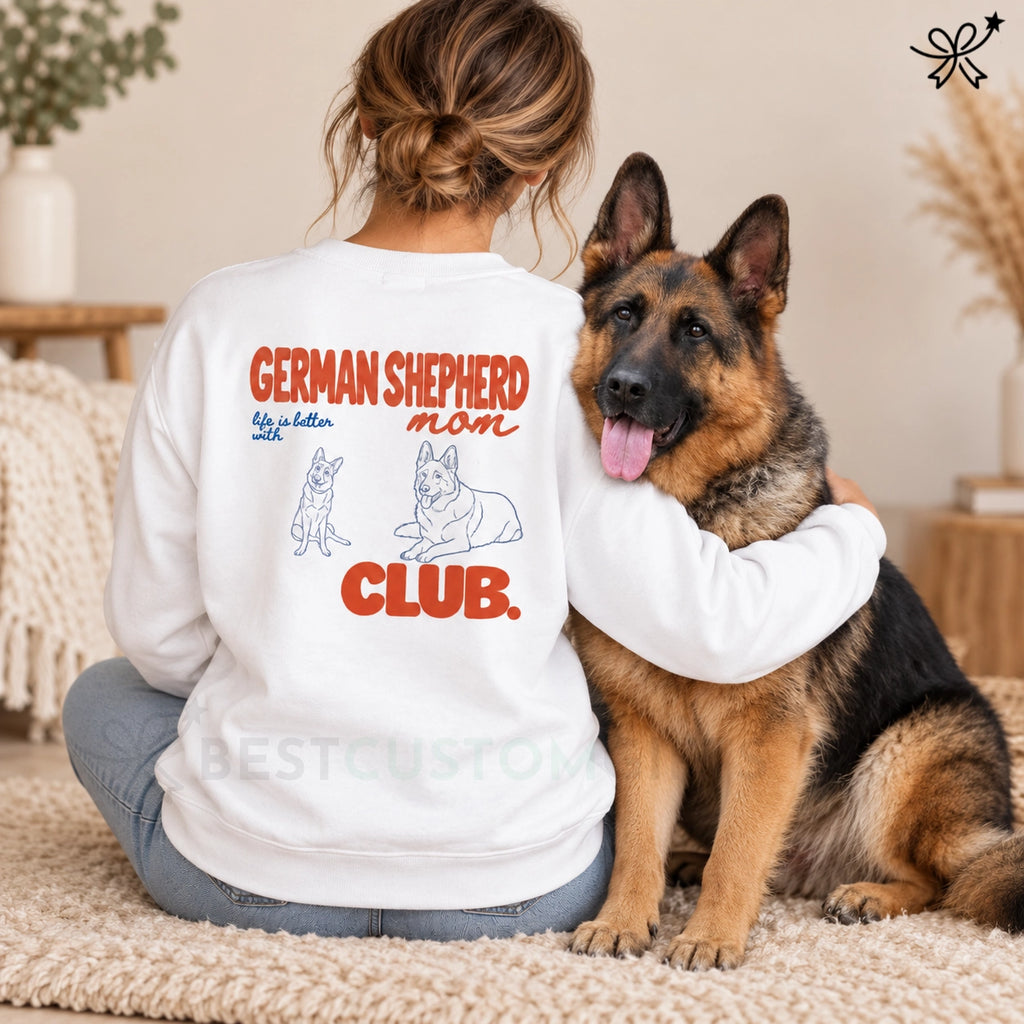 Dog Lover Gifts, Custom Pet Gifts, Personalized Pet Gifts, Pet Memorial Gifts- Dog Mom Club Sweatshirt