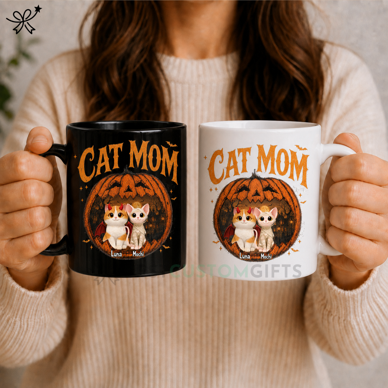 Pumpkin Cats - Personalized Mug - Halloween Gift For Cat Lovers