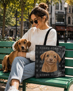 Custom Tote Bag – Personalized Pet Portrait & Name, Watercolor Style Lined Tote Bag, Gift for Pet Lovers