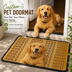 Custom Doormat, Custom Pet Portrait & Name, Watercolor Style Welcome Mat, Gift for Pet Lovers