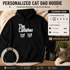 Personalized Cat Dad Unisex Hoodie – Custom Number of Cats & Cat Names Gift