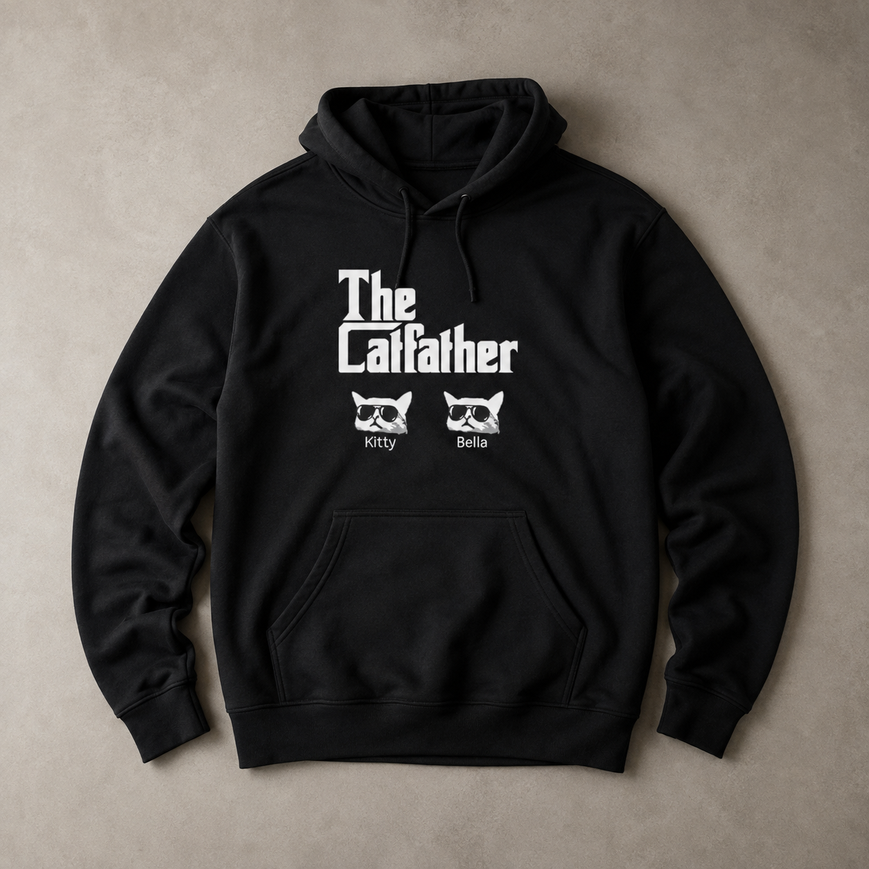 Personalized Cat Dad Unisex Hoodie – Custom Number of Cats & Cat Names Gift