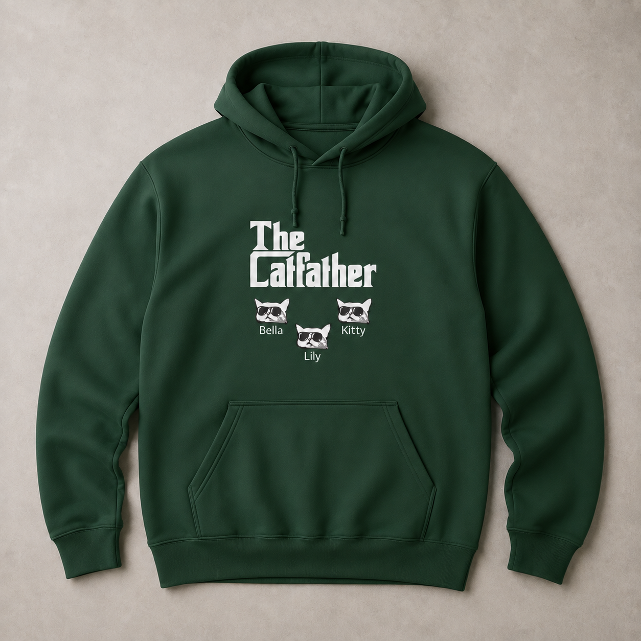 Personalized Cat Dad Unisex Hoodie – Custom Number of Cats & Cat Names Gift