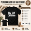 Personalized Cat Dad Unisex T-Shirt – Custom Number of Cats & Cat Names Gift